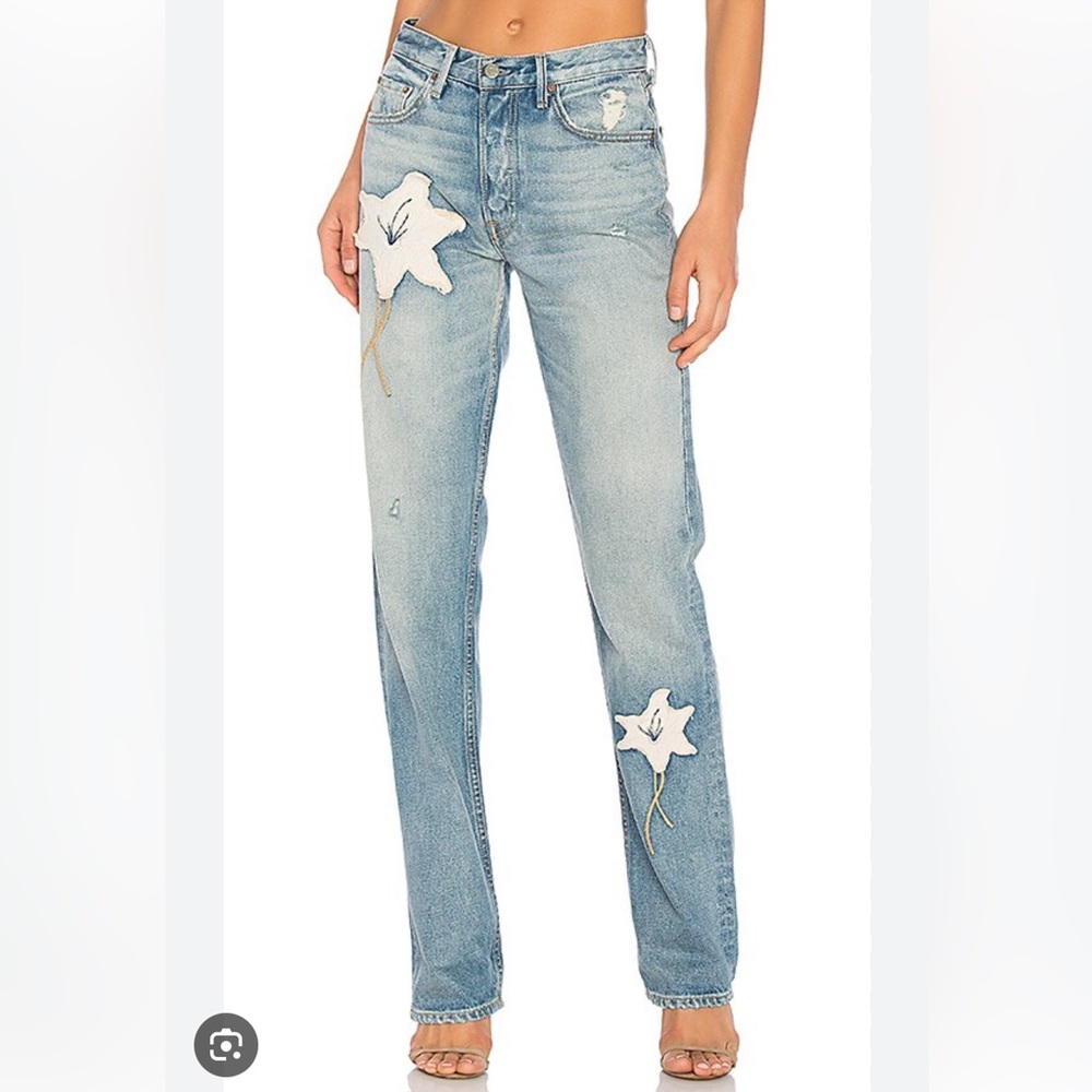 GRLFRND x Revolve Helena High-Rise Straight Jean in Iggy